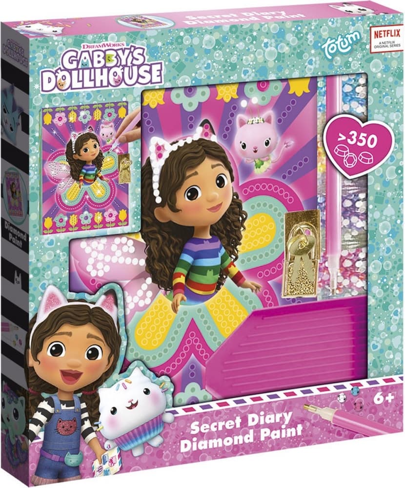 Творчески комплект, Totum, Gabby′s Dollhouse, Декорирай сам таен дневник с диаманти