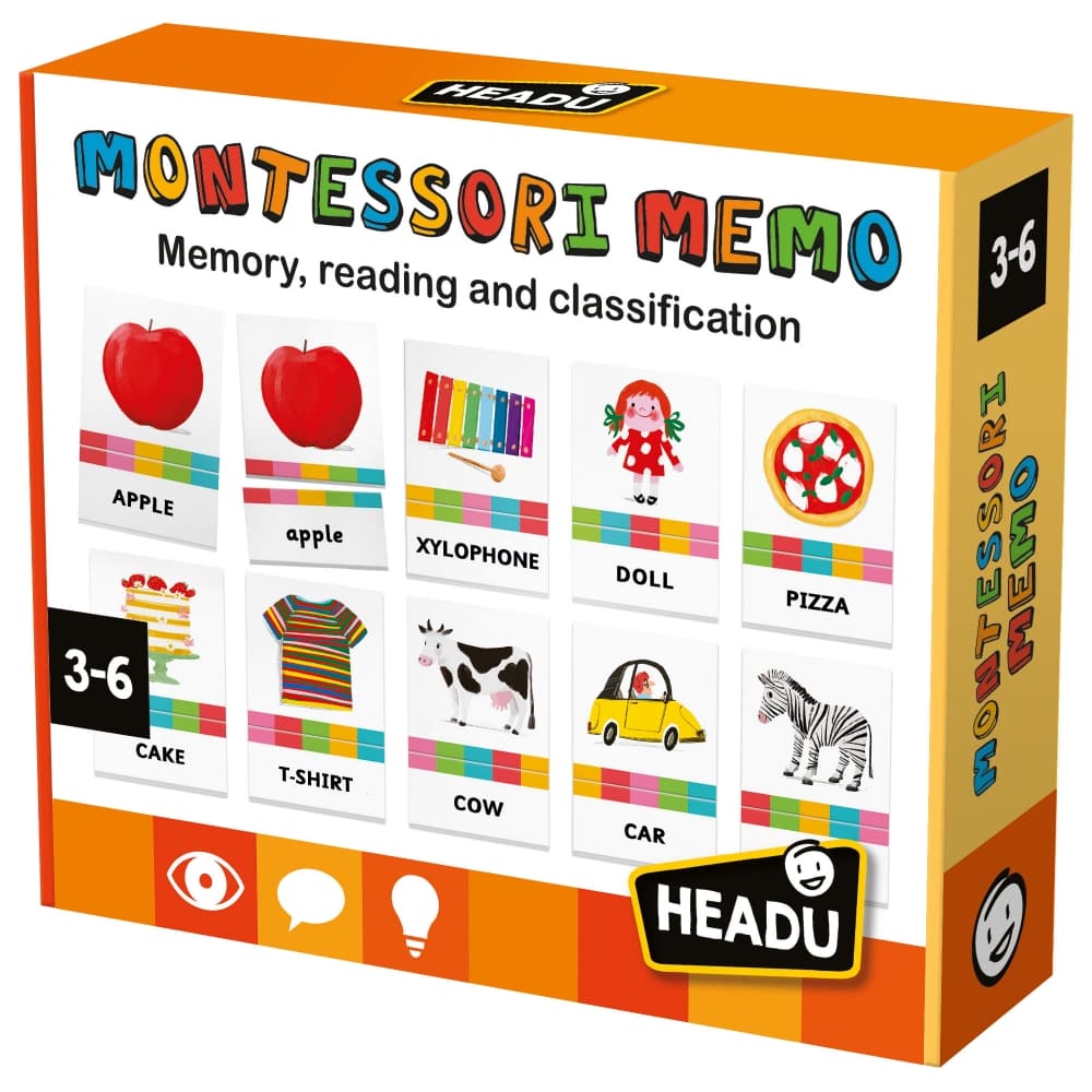 Образователен игра Мемори - подреди и класифицирай, Headu, 72 части