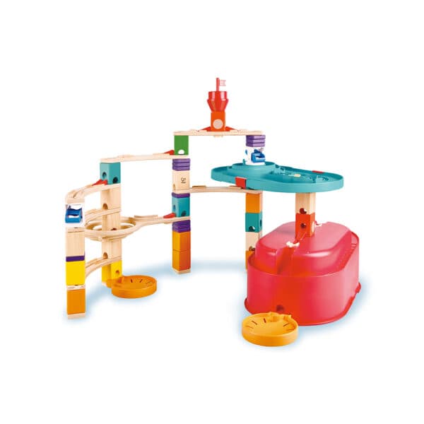 Комплект дървена писта с топчета, Hape, Quadrilla, 90 части