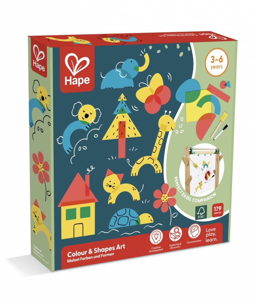 Творчески комплект, Hape, Цветове и форми, 179 части