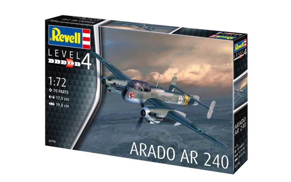 Бомбардировач Arado AR-240 - сглобяем модел, 70 части