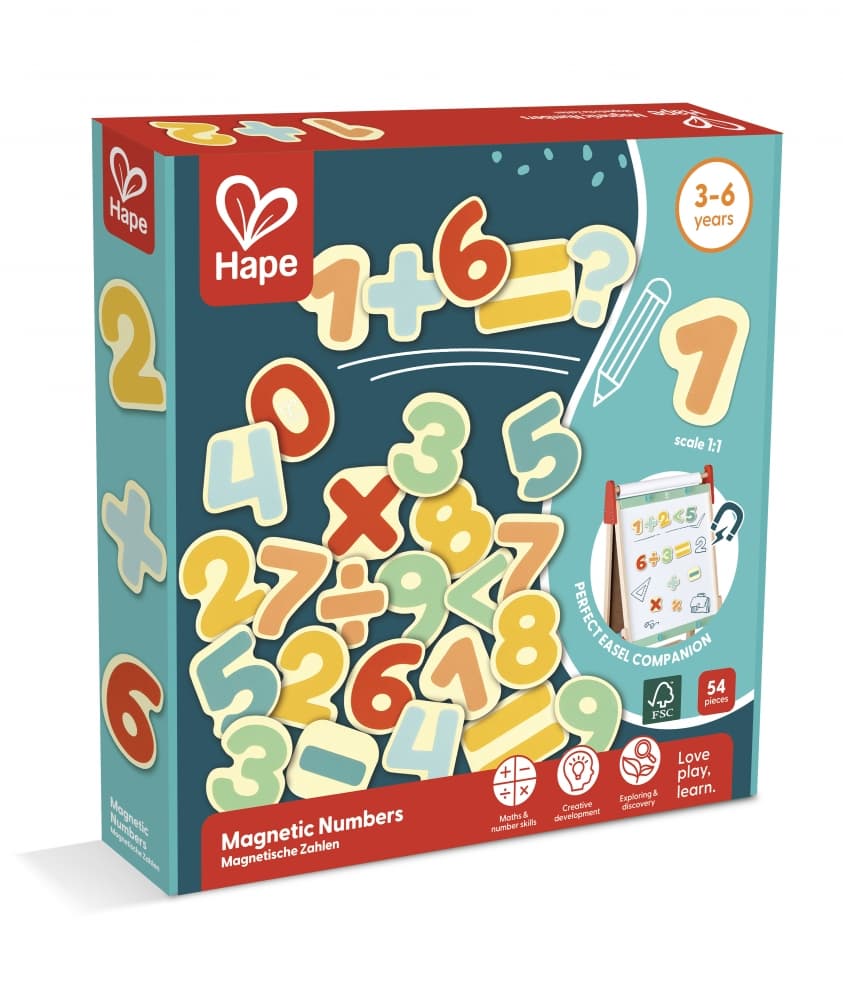 Магнитни цифри и знаци, Hape, 37 части