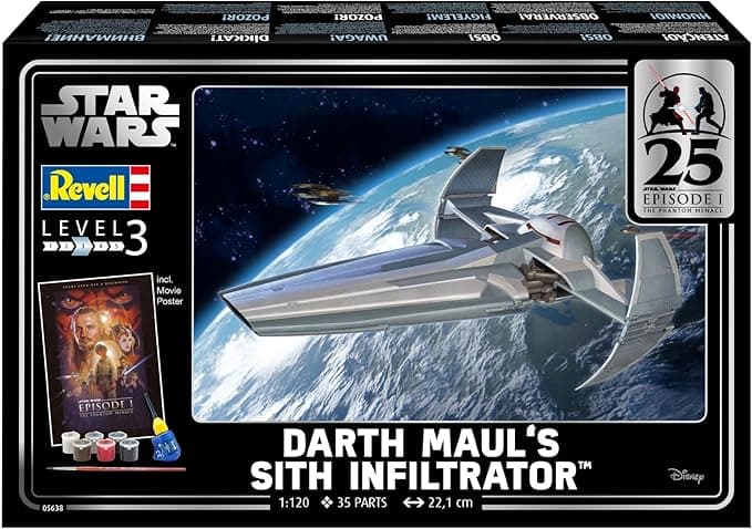 Сглобяем модел, Revell, Подаръчен комплект Darth Maul′s Sith Infiltrator, с аксесоари