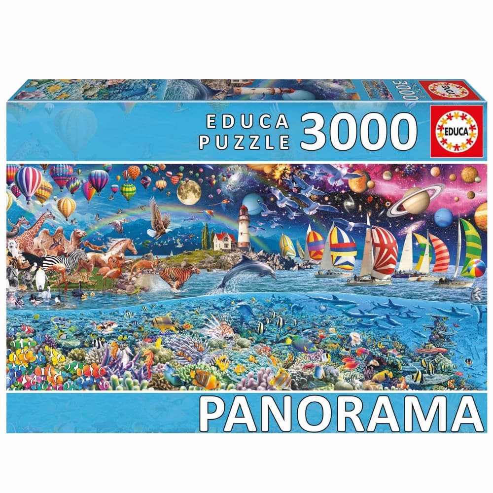 Панорамен пъзел, Educa, Живот, 3000 части
