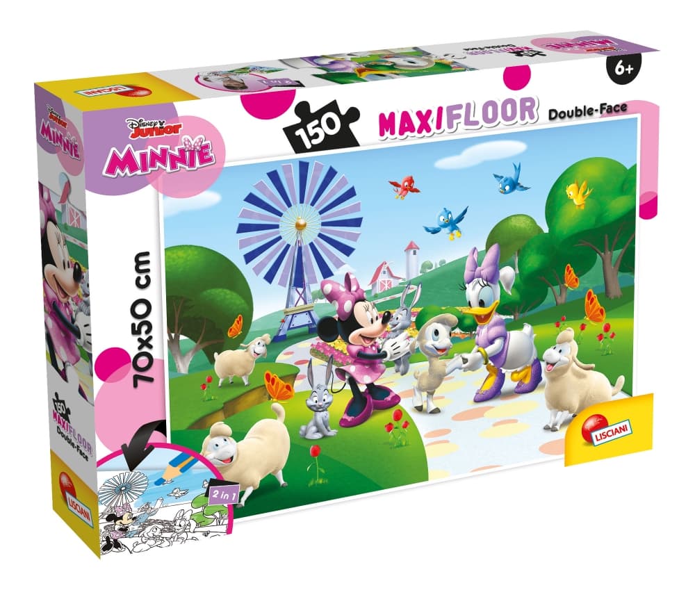 Пъзел, Lisciani, Minnie Mouse, Двулицев пъзел 150 части