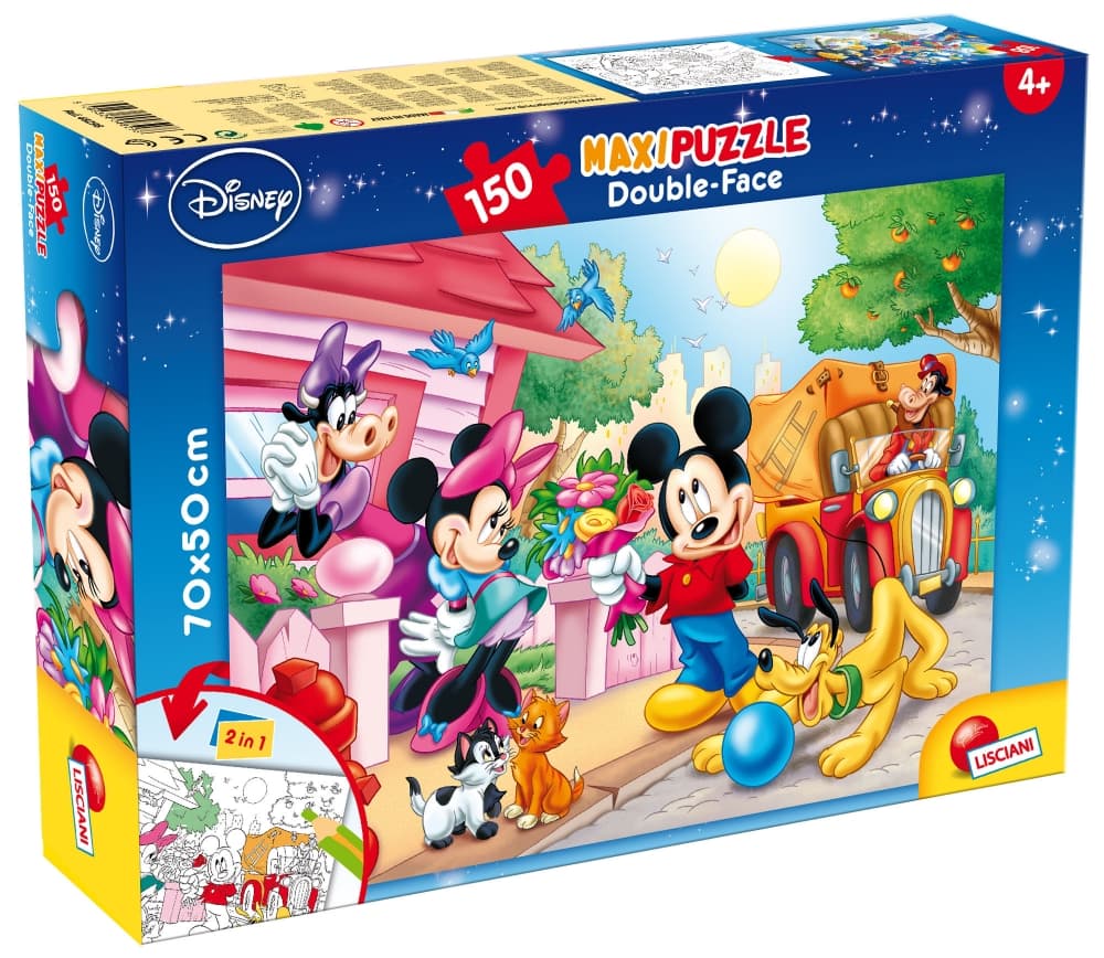 Пъзел, Lisciani, Mickey Mouse, Двулицев пъзел 150 части