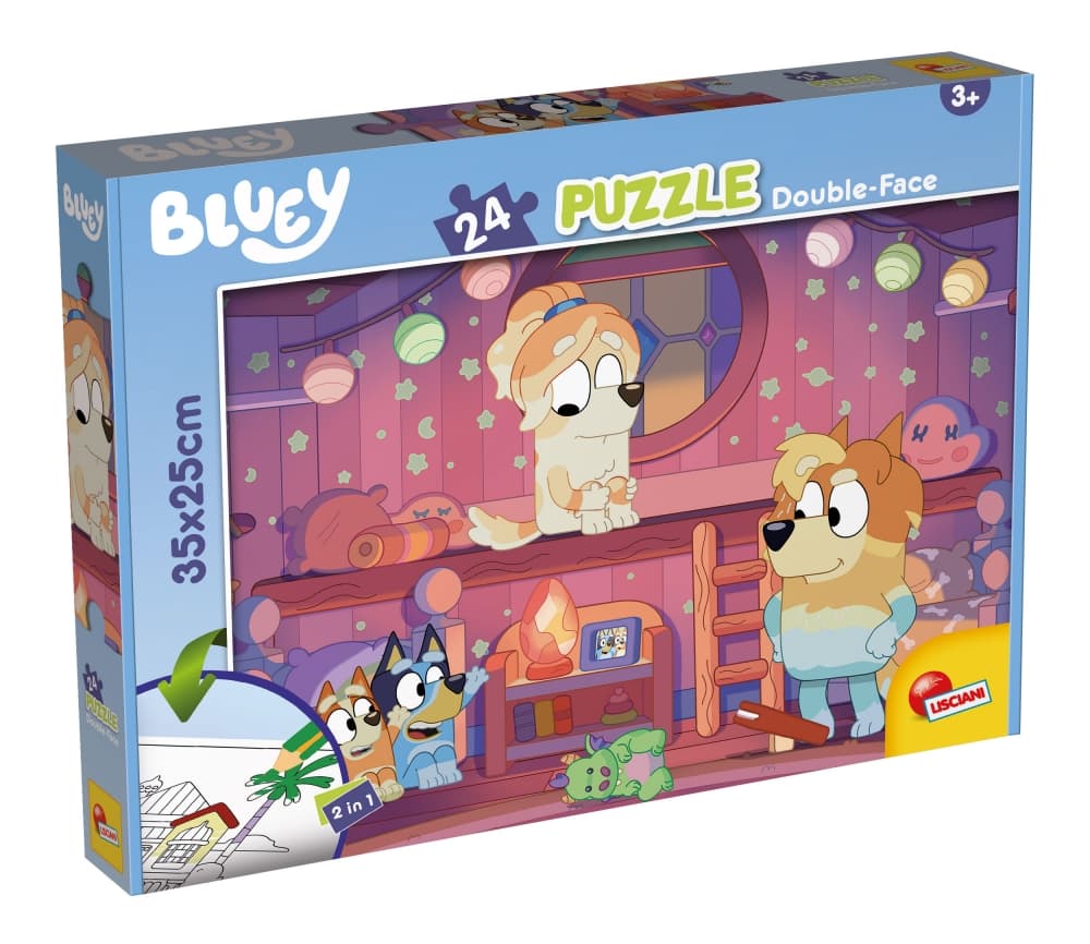 Пъзел, Lisciani, Bluey, Време за история, Двулицев пъзел 24 части