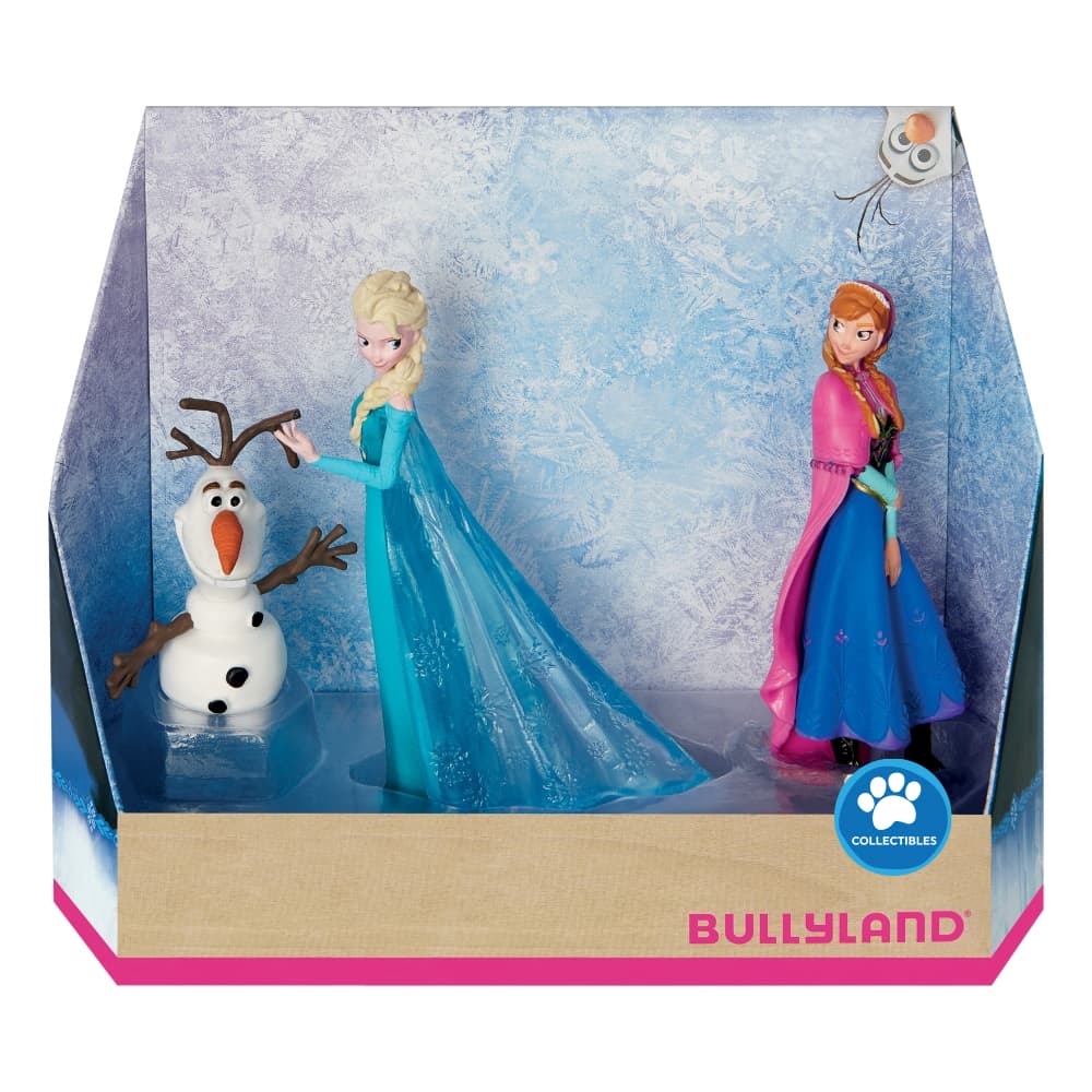 Комплект с колекционерски фигурки, Walt Disney, Bullyland, Disney 100 Platinum Frozen, 3бр.