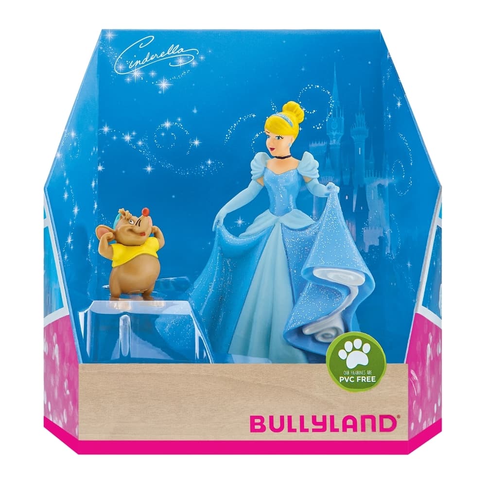 Комплект с колекционерски фигурки, Walt Disney, Bullyland, Пепеляшка и Гас