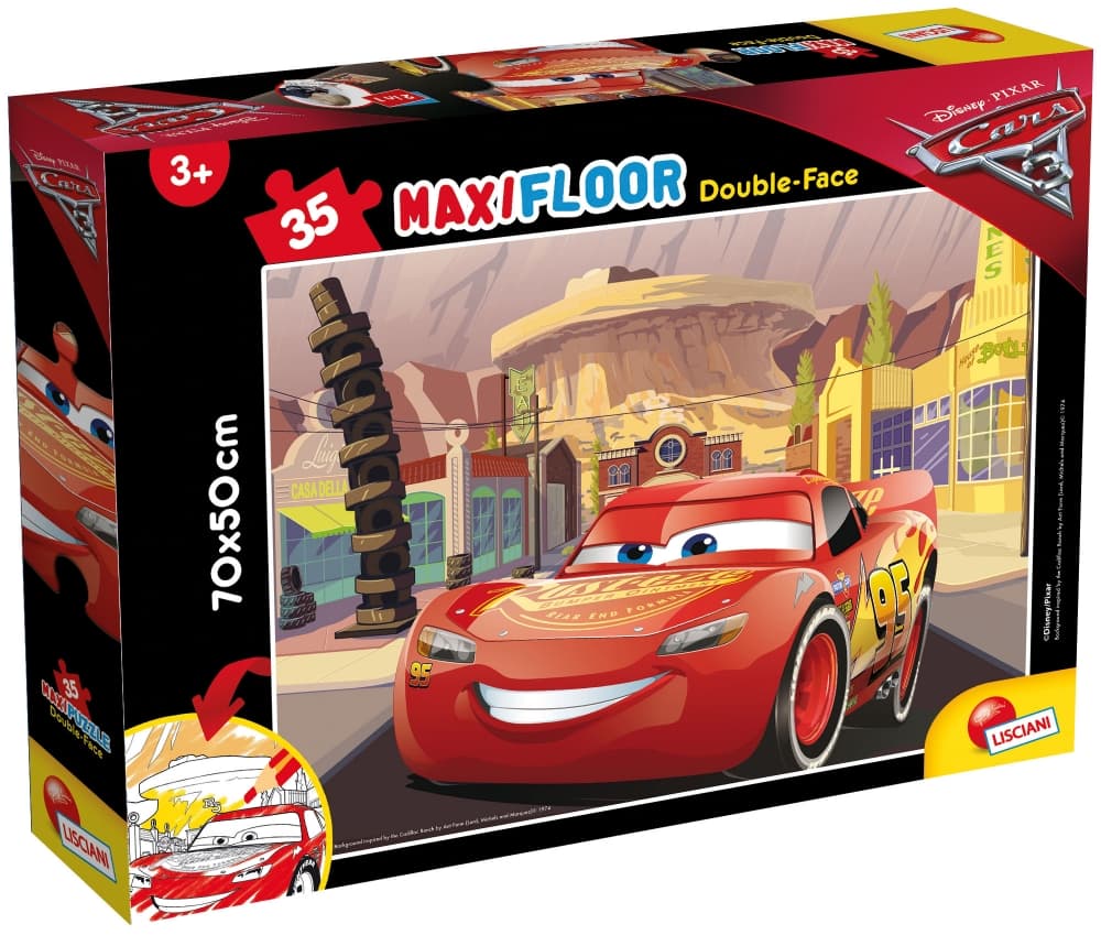 Пъзел, Lisciani, Cars, Двулицев пъзел 35 части