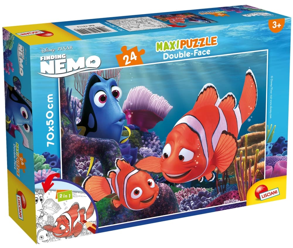 Пъзел, Lisciani, Disney, Немо, Двулицев пъзел 24 части