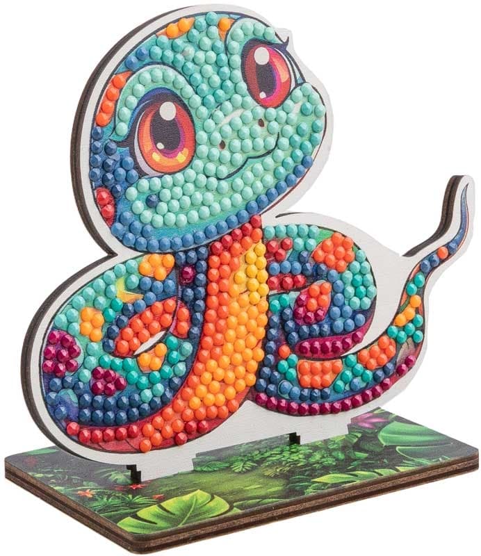 Комплект за диамантена бродерия, Craft Buddy, Crystal Art Buddies, Змия, 7 части