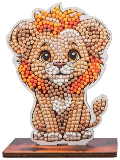 Комплект за диамантена бродерия, Craft Buddy, Crystal Art Buddies, Лъв, 7 части