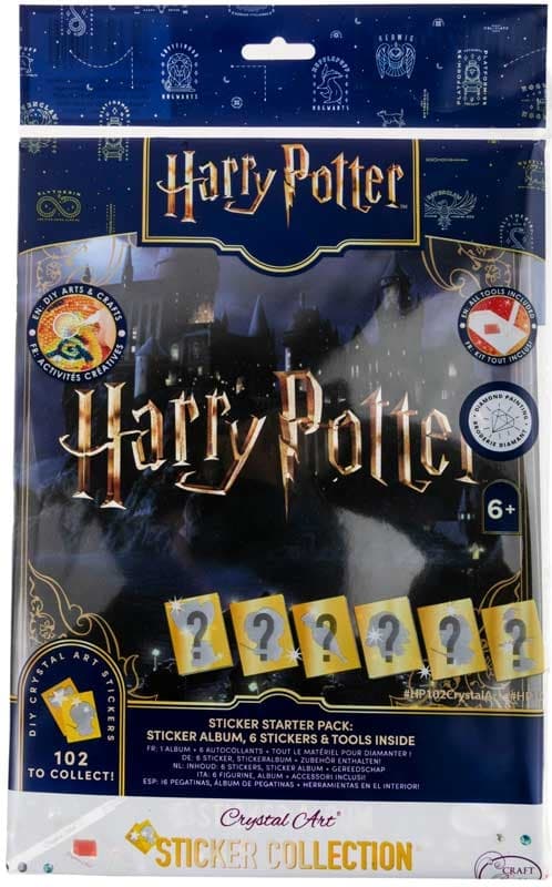 Комплект за диамантена бродерия, Craft Buddy, Колекционерски албум Harry Potter - стартов пакет със стикери