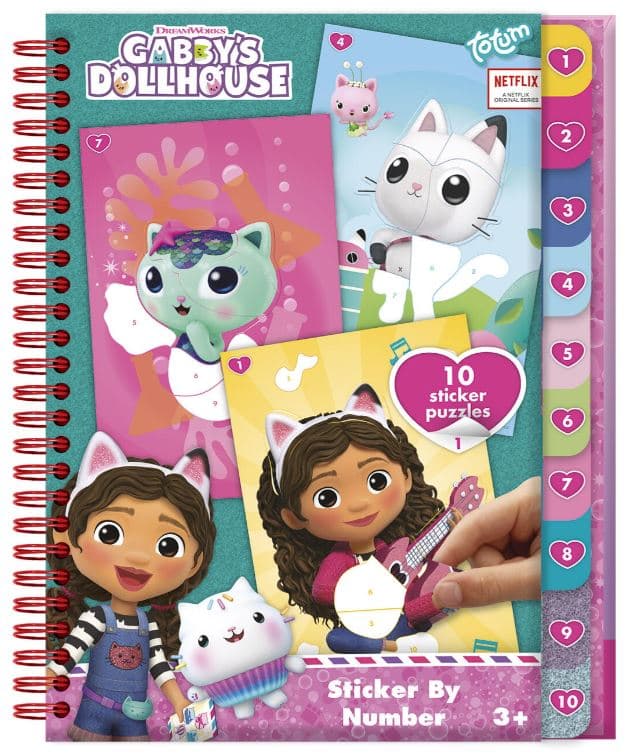 Творчески комплект, Totum, Gabby′s Dollhouse, Книжка със стикери по номера