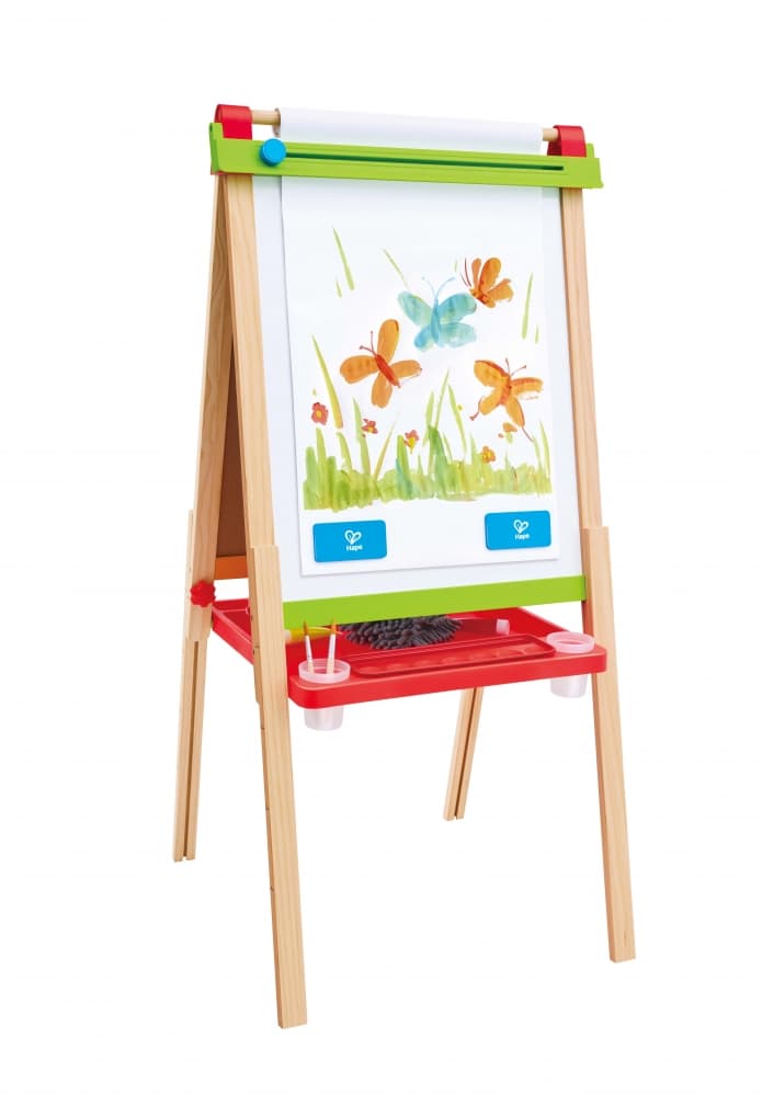 Двустранен дървен статив за рисуване, Hape, 52 x 43 x 115 см