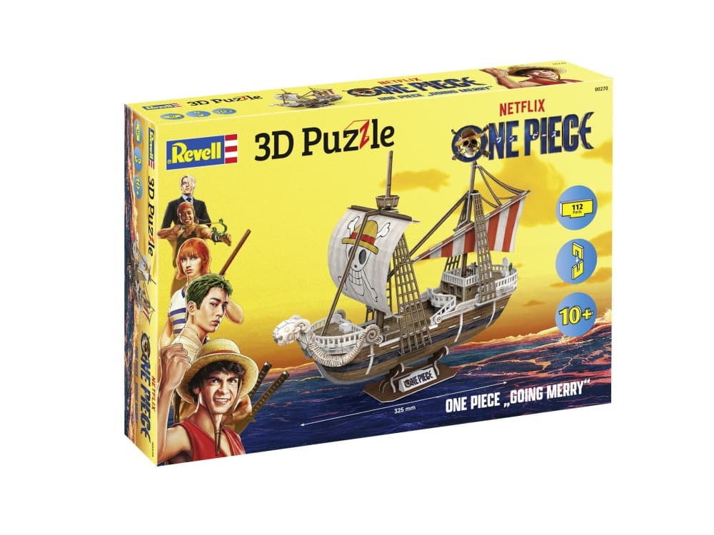 Пъзел, Revell, One Piece, Кораб Going Merry 3D, 112 части