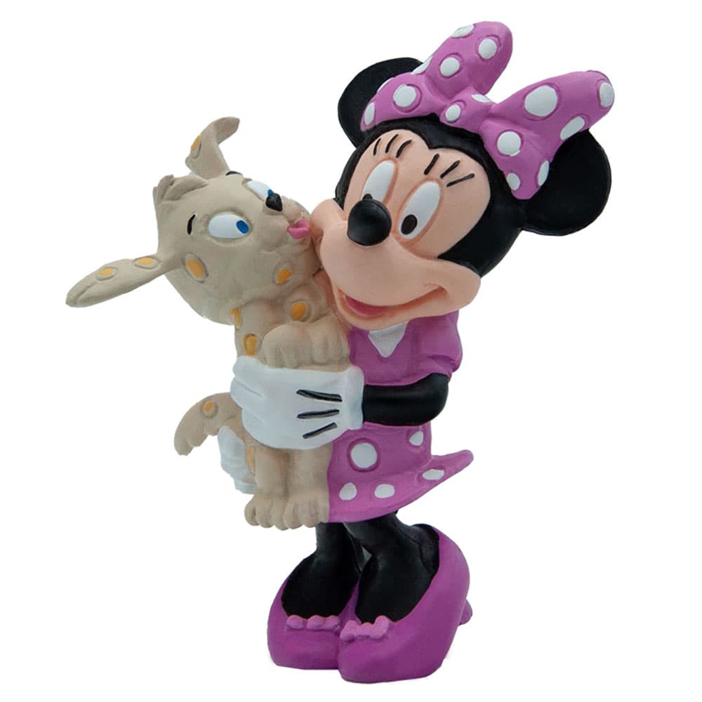 Колекционерска фигурка, Walt Disney, Bullyland, Мини Маус с кученце