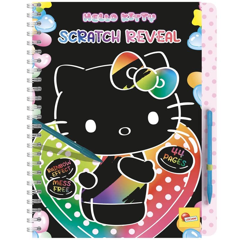 Творчески комплект, Lisciani, Hello Kitty, Scratch Reveal, Скречбук