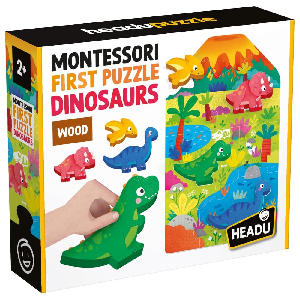 Образователен пъзел, Headu, Montessori, Моят първи пъзел, Динозаври