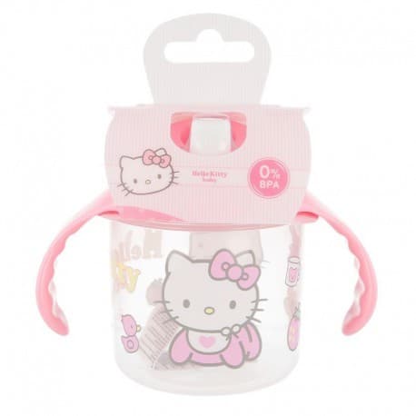 Чаша с дръжки и накрайник с картинка hello kitty