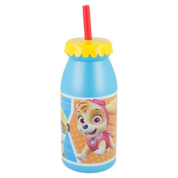 спортна бутилка със сламка и картинка Paw Patrol 300 мл. унисекс