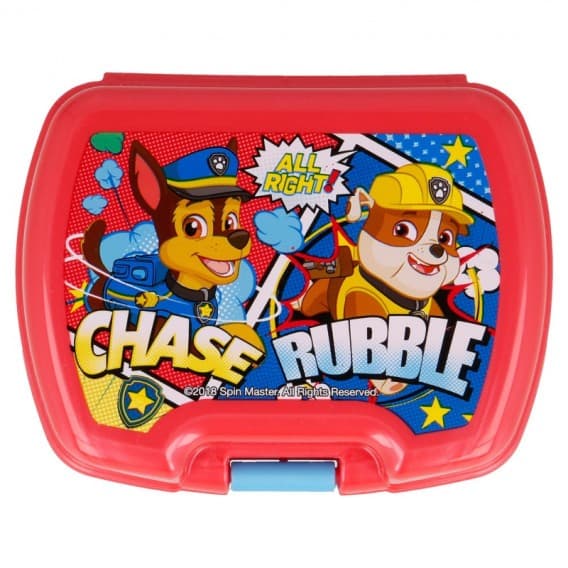 Кутия за сандвич с картинка Paw Patrol, червена