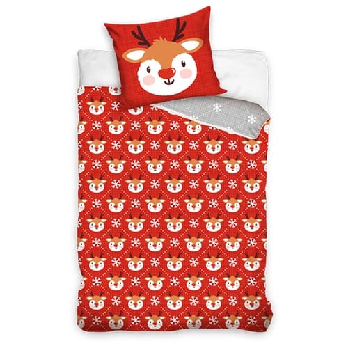 Коледен спален комплект Christmas deer двулицев - 2 части