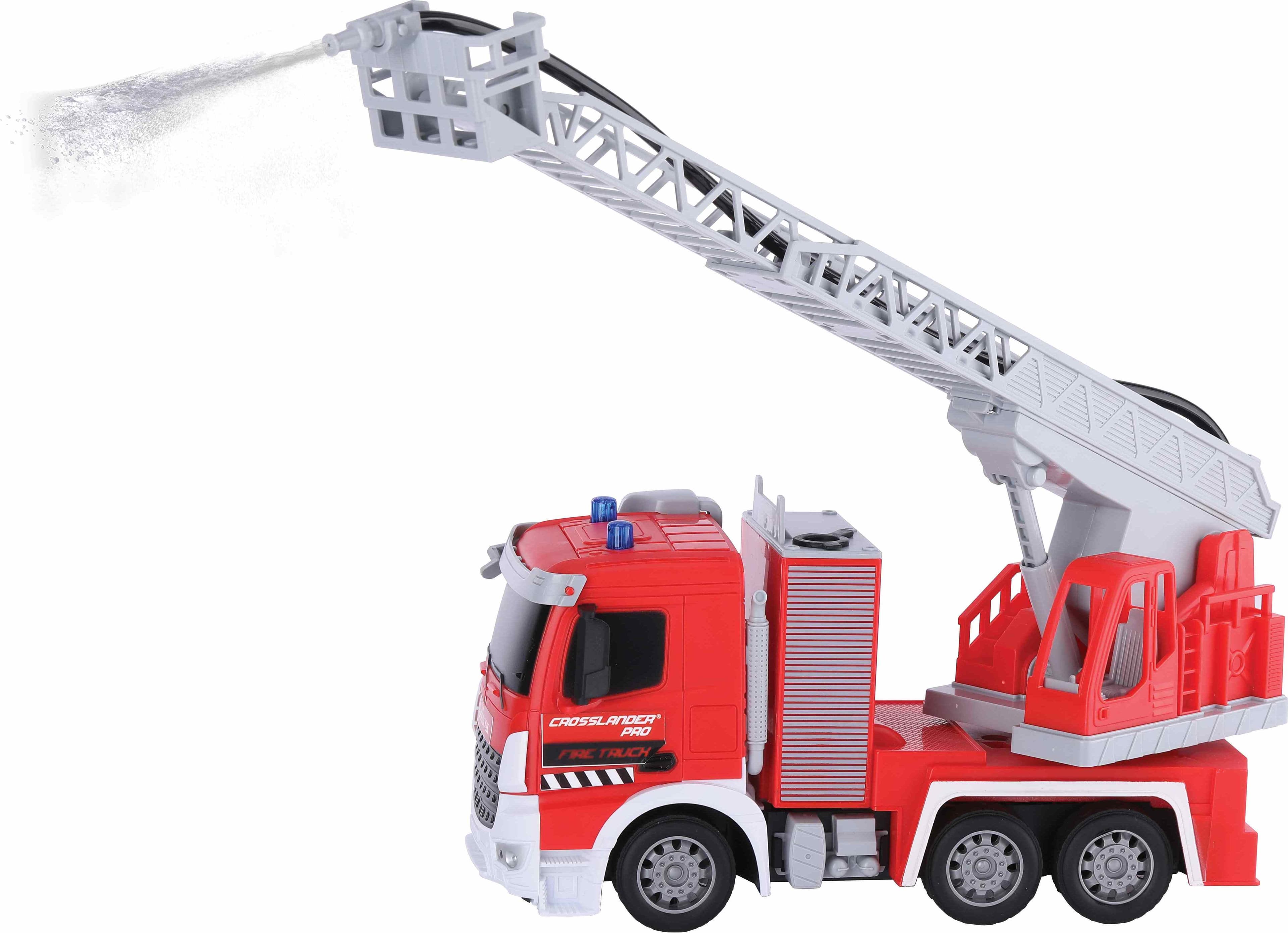 Детски камион (пожарна кола) с дистанционно управление - Lexibook RCP20 Crosslander Pro Radio Controlled Fire Truck (червен)