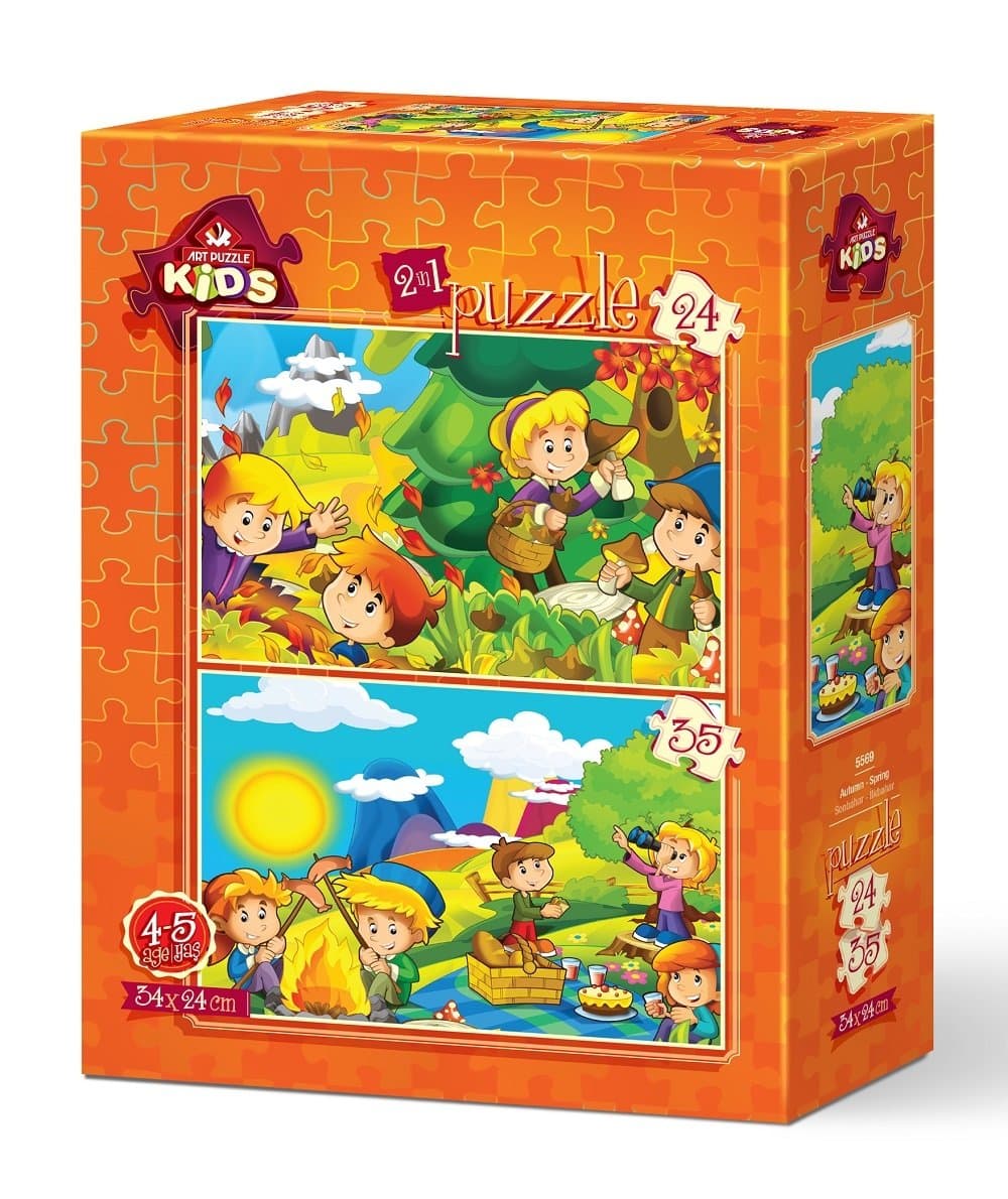 Пъзел 2 в 1 Art Puzzle 24 + 35 части Пролет - Есен