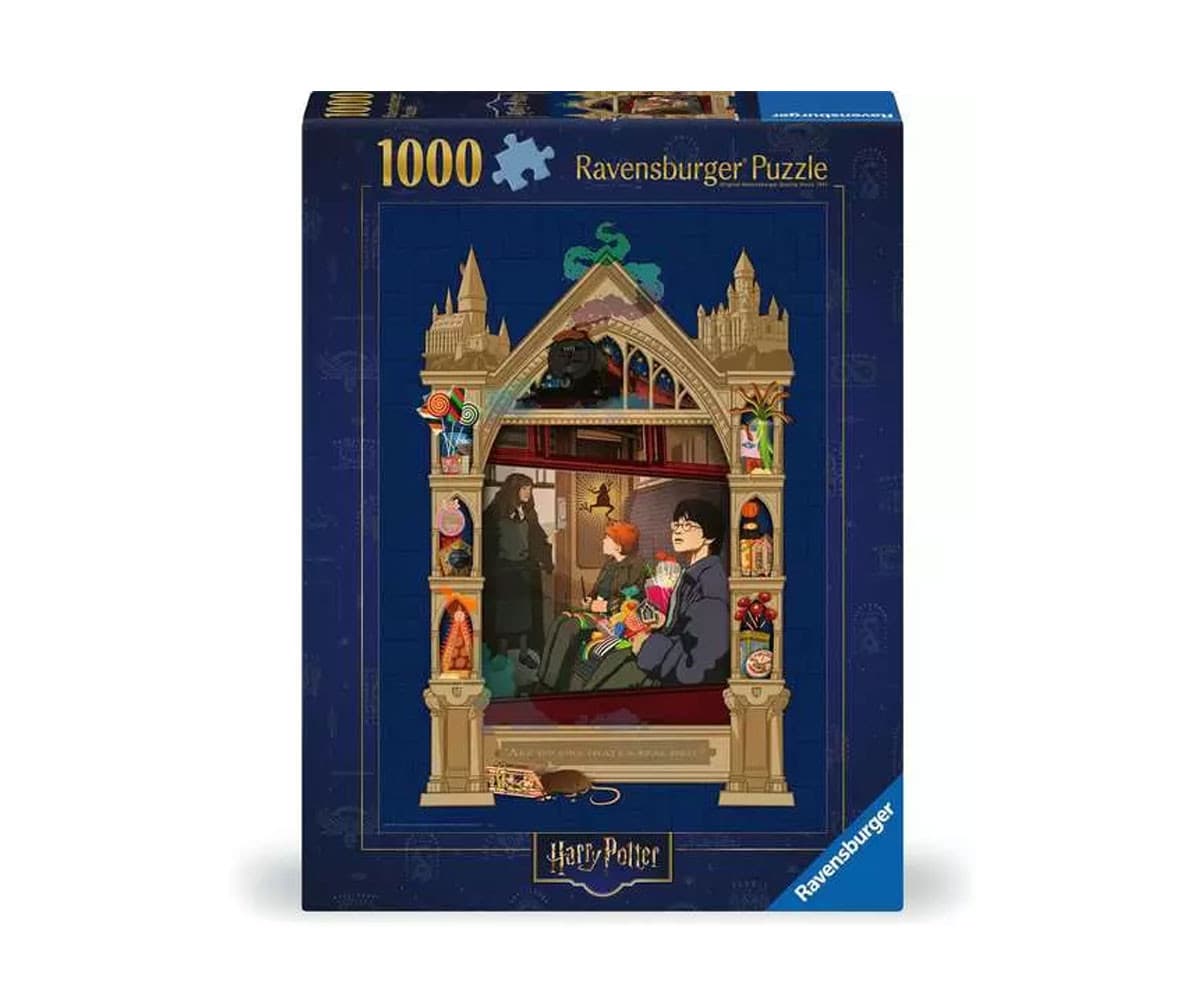 Пъзел Ravensburger 1000 ел. - Хари Потър по пътя към Хогуортс