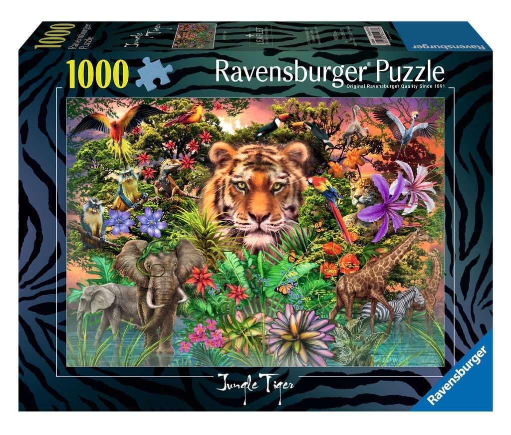 Пъзел Ravensburger 1000 ел. - Тигър от джунглата