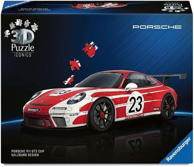 3D Пъзел Ravensburger 108 ел. - Iconics: Porsche 911 GT3
