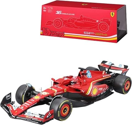 Bburago Ferrari - модел на кола 1:18 - Ferrari F1 SF-24 Deluxe