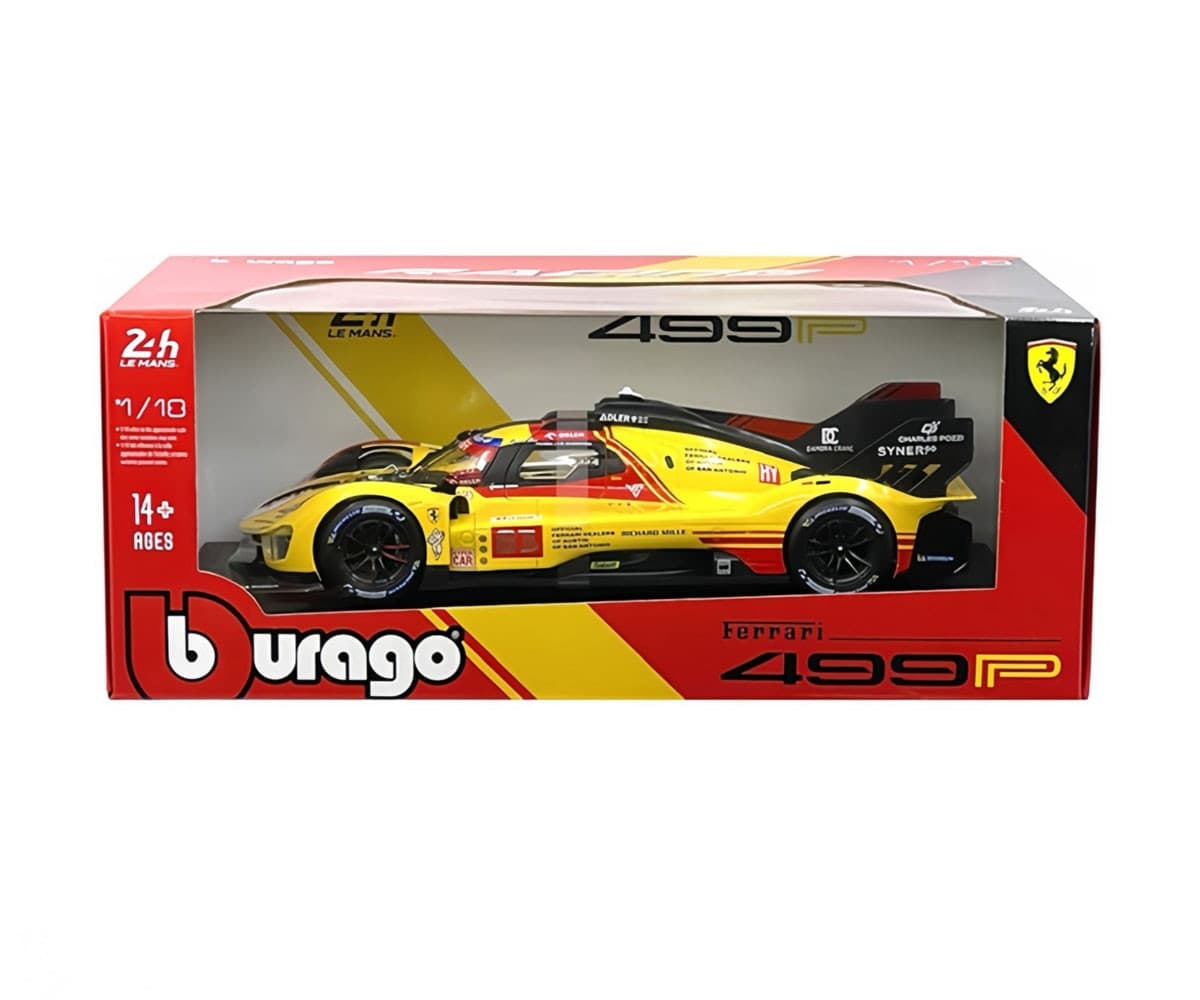 Bburago Ferrari - модел на кола 1:18 - 499P Yellow
