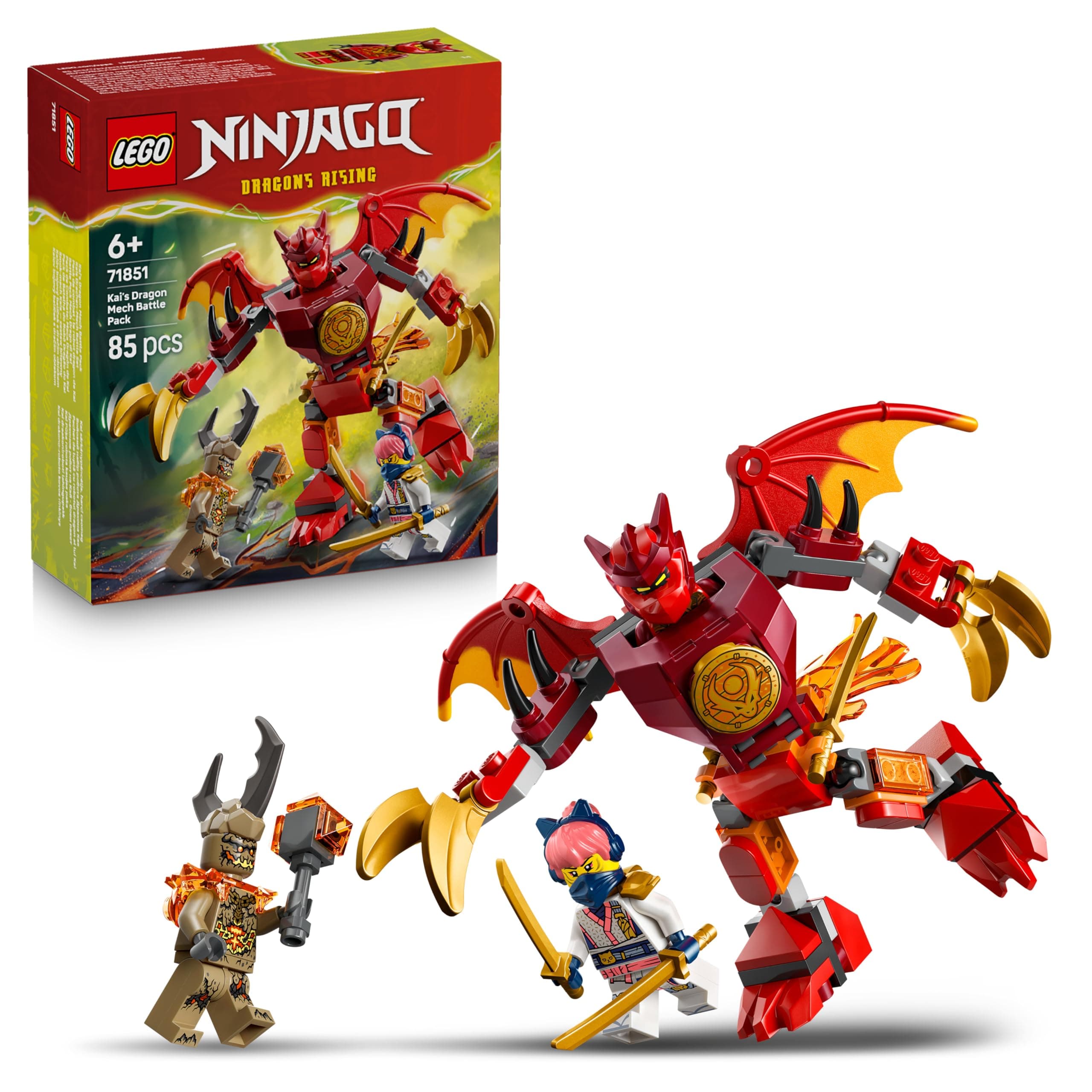 LEGO® NINJAGO 71851 - Драконов робот на Кай - боен пакет