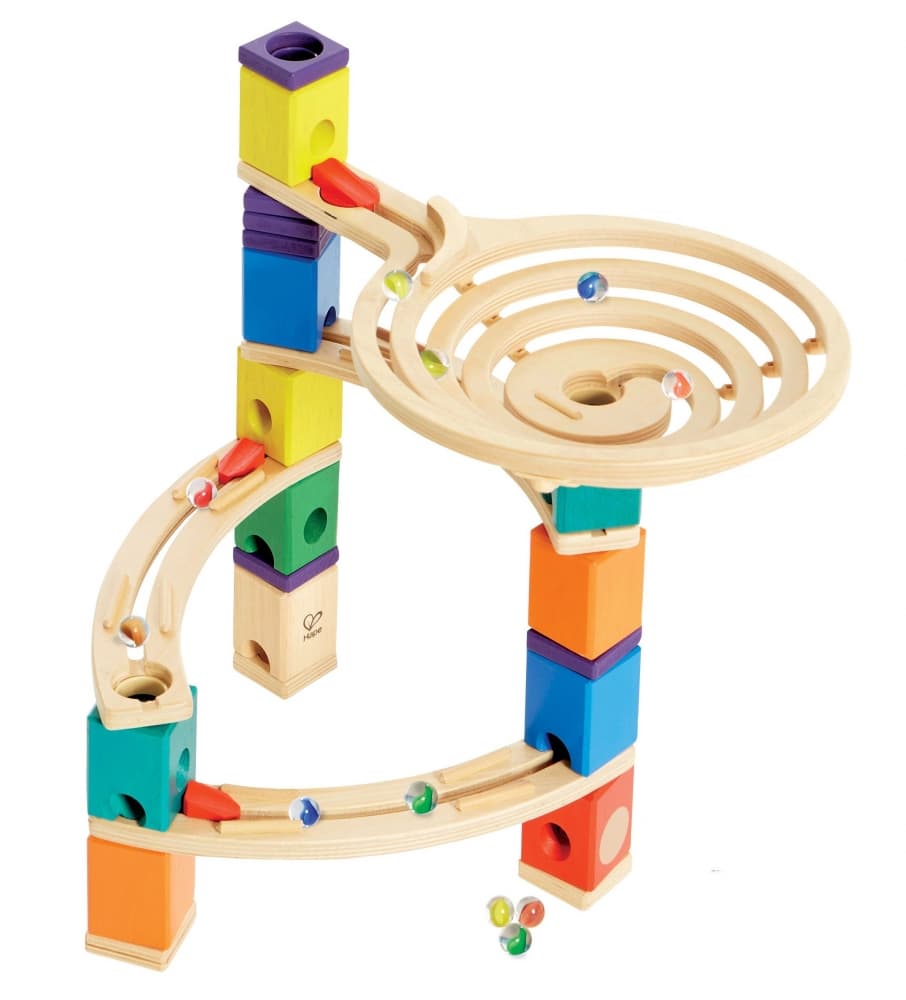 Комплект дървена писта, Hape, Quadrilla, Въртележка, 91 части