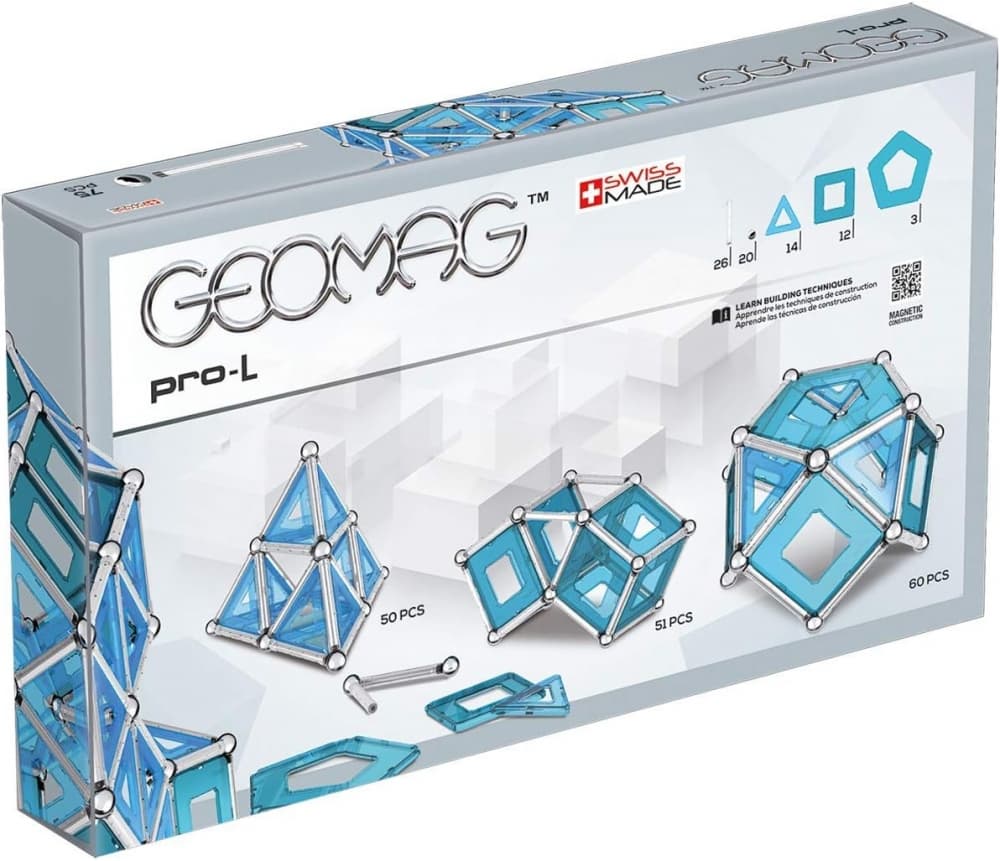 Магнитен конструктор, Geomag, Pro-L панели 75 части, 100% рециклируем