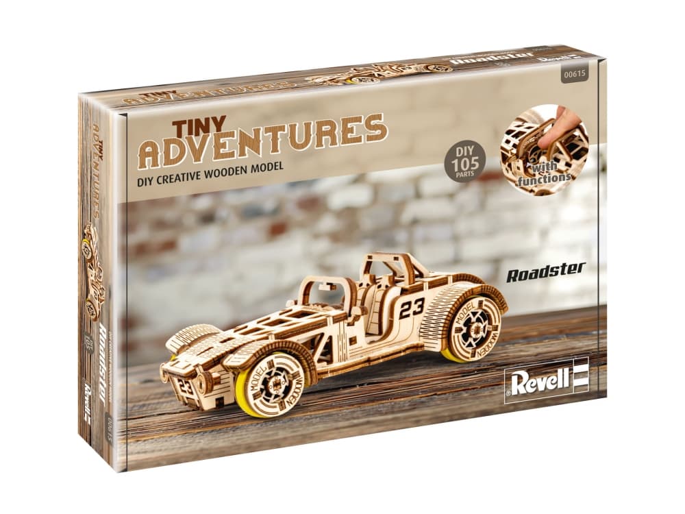 Сглобяем модел от дърво, Revell, Малки приключения, Роудстър, 111 части
