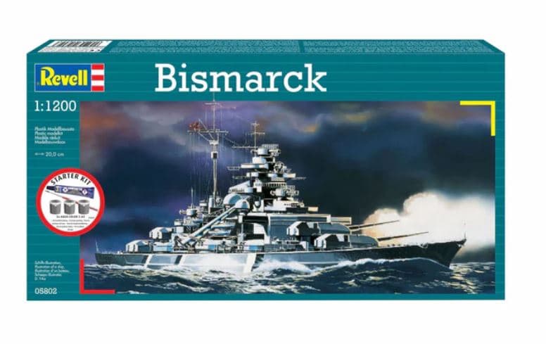 Сглобяем модел, Revell, Стартов комплект кораб Bismarck, 31 части