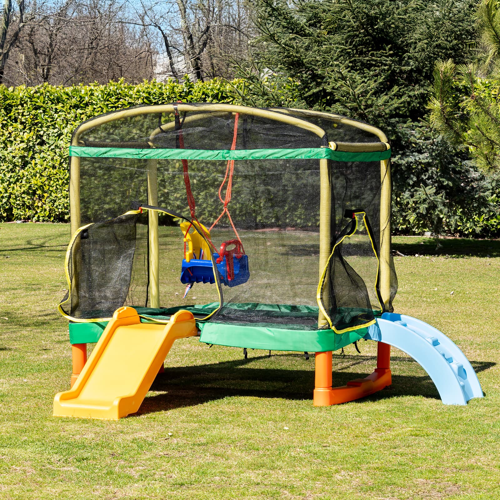 Голям батут Playground 200 см.с пърз.зел