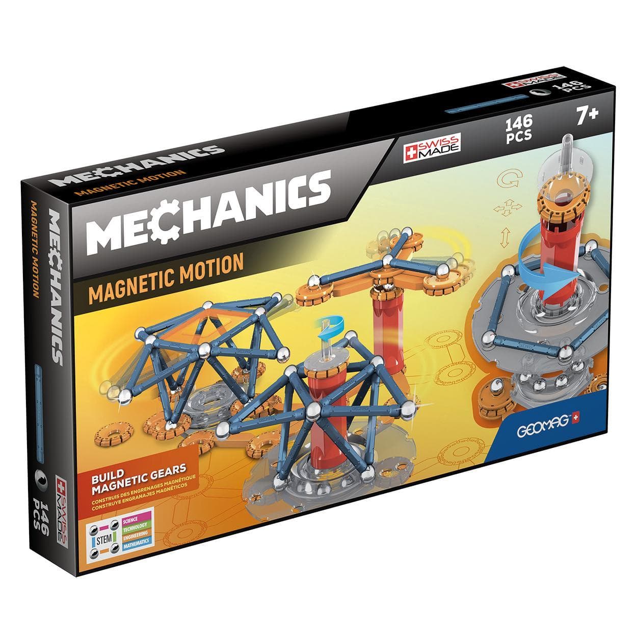 Образователна играчка конструктор - Geomag Mechanics Magnetic Motion Set 146 Pcs (147 части)