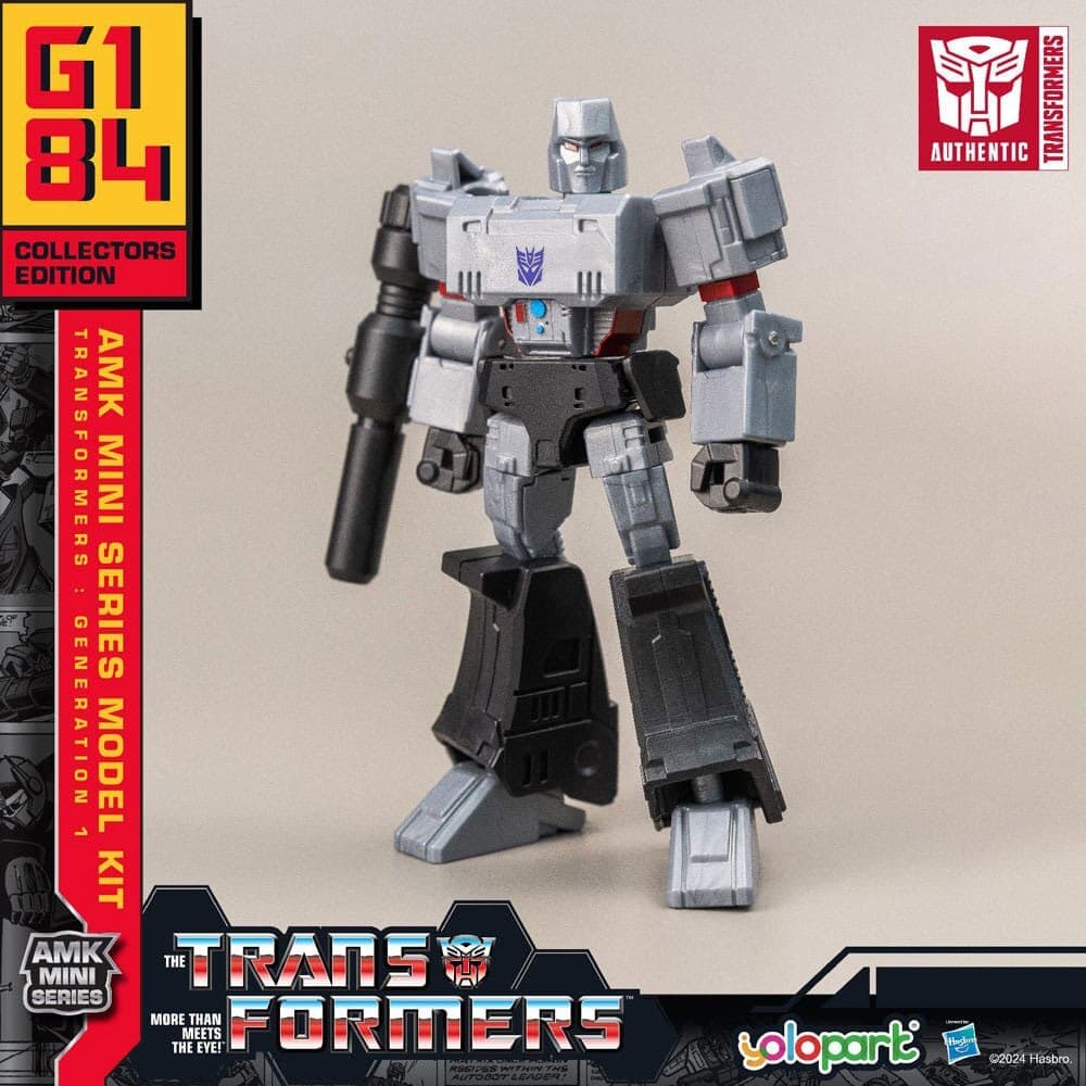 Колекционерска екшън фигурка - Transformers Megatron Generation One Mini Series Model Kit 10 cm (сив)