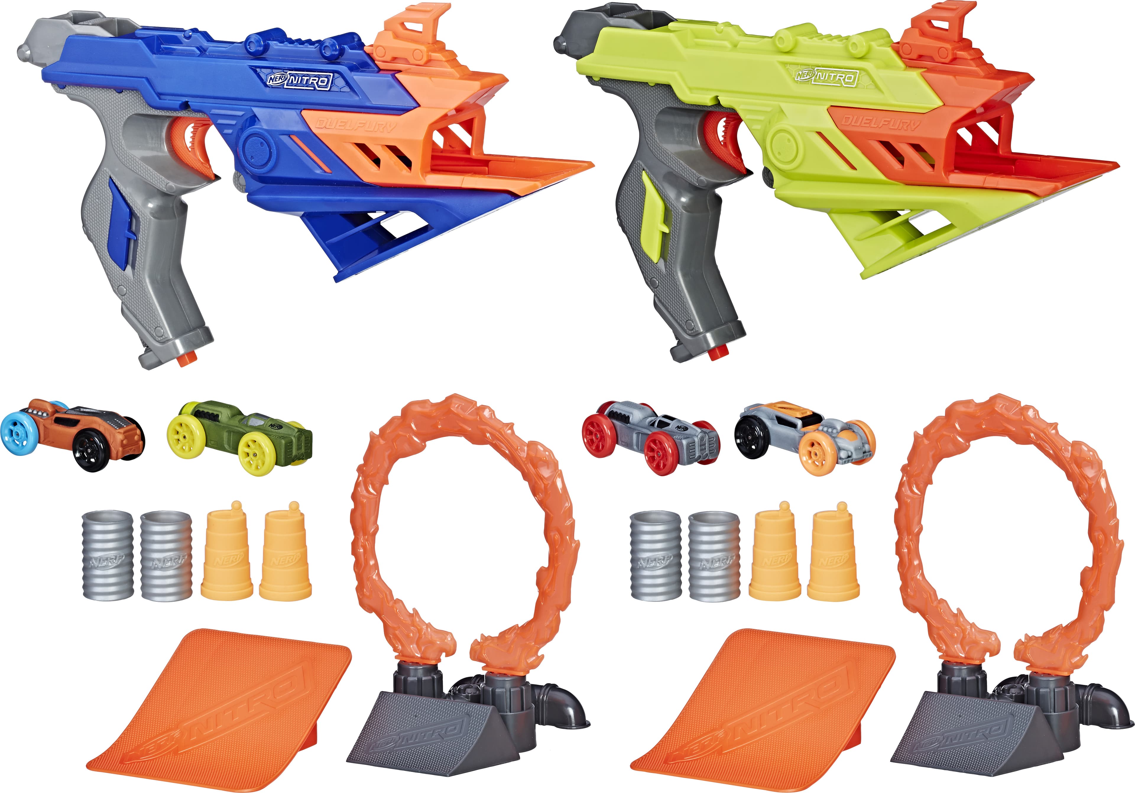 Комплект Nerf интерактивна игра с колички - Hasbro Nerf Nitro DuelFury Demolition Set (цветен)