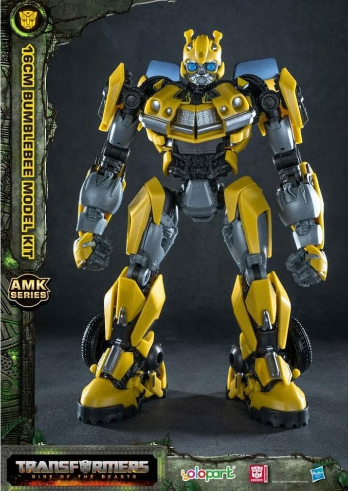 Колекционерска екшън фигурка - Transformers Bumblebee Rise of the Beasts Advanced Model Kit 16 cm (жълт)