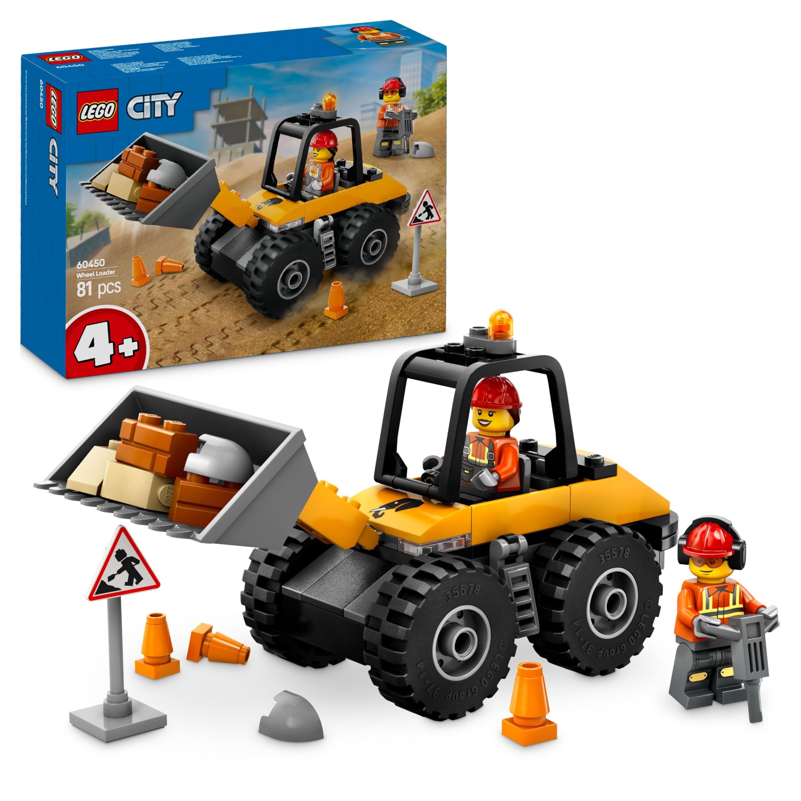 LEGO® City 60450 - Жълт колесен товарач