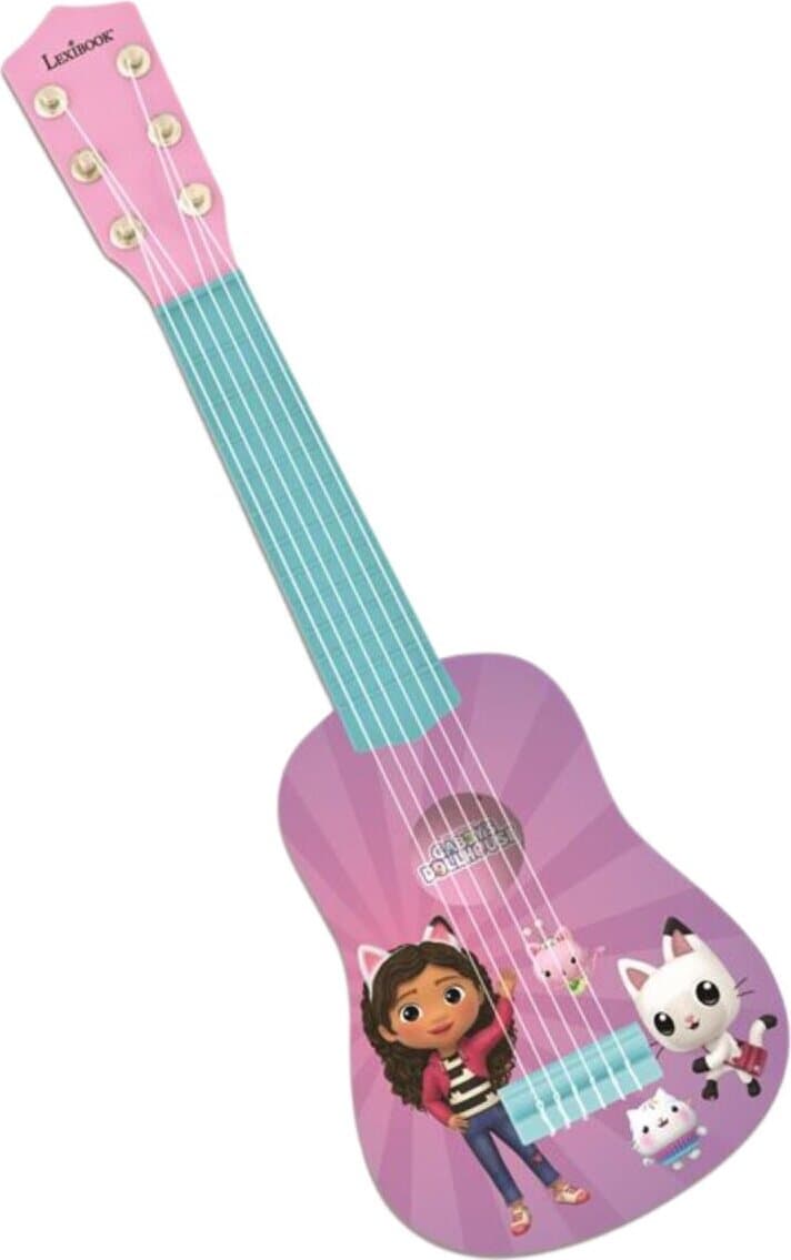 Детска китара (играчка) за начинаещи - Lexibook My First Guitar Gabby Dollhouse (розов-син)