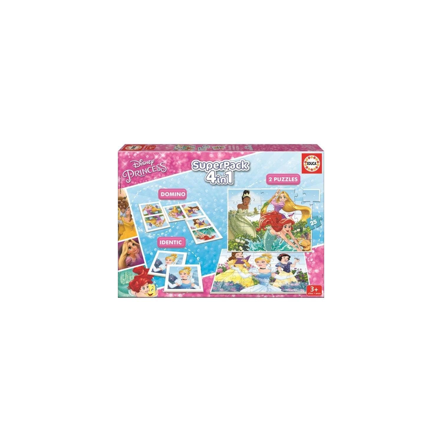 Комплект 4 в 1 EDUCA SUPERPACK DISNEY PRINCESSES 17198