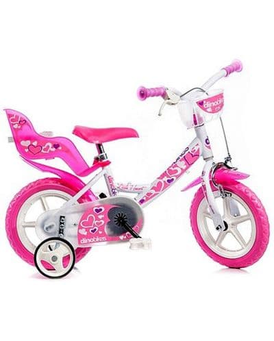 Детско колело бяло Dino Bikes Little Heart 12"