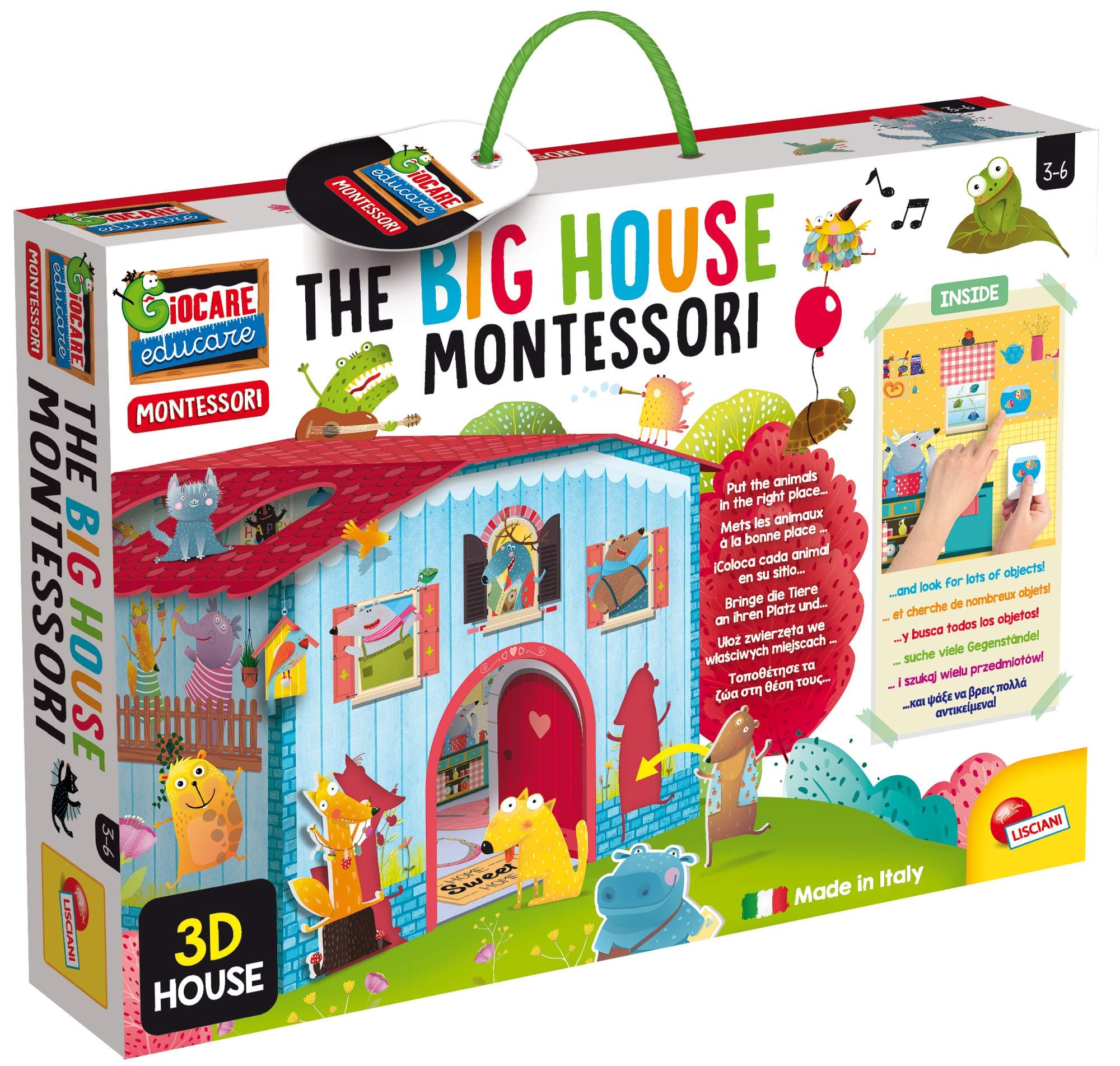 Голяма къща Lisciani Montessori с фантастични животни 79698